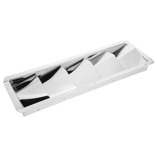Grille d'aération marine rectangulaire 5 lames pour évent étanche de bateau et conteneur