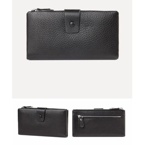 Handbags for Women Wallets Genuine Leather Money Clips Card Cases Purses Evening Bags (Black)3