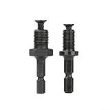 Sechskant-Schaftadapter, 2-teiliges Set, Außengewinde-Schraube für Bohrfutter, Verbindungsstange, Stahl, schwarz, Verriegelungsfunktion, Elektrowerkzeug-Zubehör (2-teiliges Set)