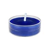 Zest Candle 50-Piece Tealight Candles, Blue
