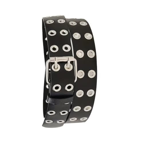 Trendy and Edgy Single - Piece Belt with Eye - Catching Metal Ring Detailing and Sturdy Buckle