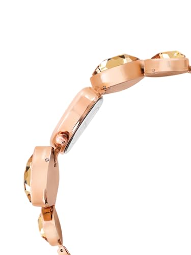Image of French Connection Asymra Sunray Rose Gold Dial with Crystal Bracelet Analog Watch for Women - FCN0205RGM