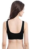 3 6 9 Pack Comfort Bra Women Girls Crop Top Seamless Sleep Yoga Bralette Stretch Bras Sports Vest Wireless Post Surgery Bra, 1 White 1 Black 1 Beige, L - Image 6