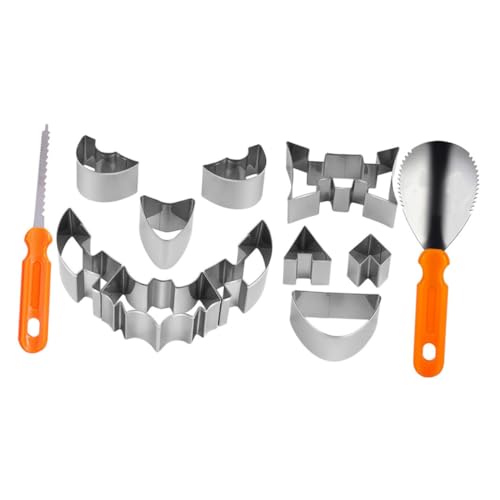 OKUMEYR 1set Pumpkin Carving Tools Kit for Carving for Families and Parties Includes Stencils and Sculpting Tools