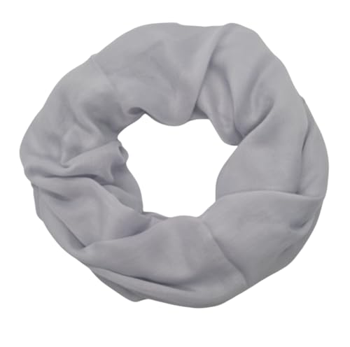 zarolo Damen Loop Schal Unifarben, leichter dünner Schlauchschal, Damen Halstuch Unifarben, Rundschal einfarbig aus leichet Viskose