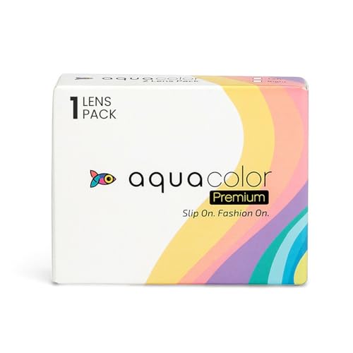 Aquacolor Monthly Disposable Premium - 1 Lens Pack (-4.75 Power, Flirty Blue Color)