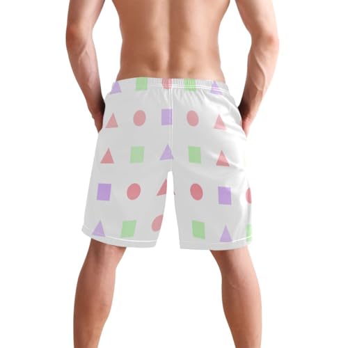 Geometry Mens Swim Trunks Quick Dry Beach Shorts with Pocket S 23031693