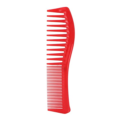 Peine para desenredar de plástico rojo portátil miniatura 1