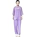 ZooBoo Women's Chinese Traditional Tai Chi Uniform Short Sleeves Morning Exercises Kung Fu Clothing