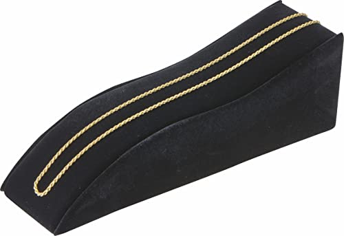 Plymor Black Velvet Bracelet Ramp Display Stand, 2" W X 6.125" D X 2.5" H #TOP1