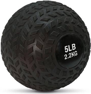 French Fitness PVC Slam Ball 5 lb, Iron Sand Filled, No Bounce, Textured Grip, 5-100 lbs, Cross Training, MMA, Athletic Performance