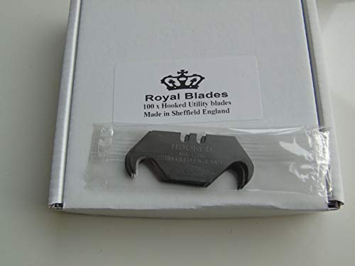 100 x Royal Blades Hooked Profile Quality Sheffield Made Cutting Edge Carpet Trimming Tool Blades 2 100 x Royal Blades Hooked Profile Quality Sheffield Made Cutting Edge Carpet Trimming Tool Blades - Image 2