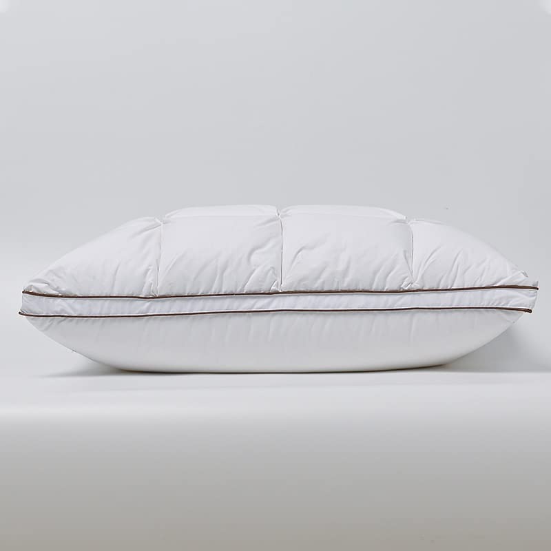 Oreillers de Couchage Coton Anti-Affaissement - Garnissage Plume Moelleux D