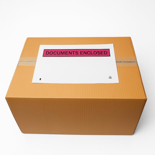 Image of A5 Packing List Enclosed Envelope 9.5 inchx7 inch | Full Gumming Transparent Invoice Pouch for Shipping & Courier | Self-Adhesive Waterproof Document Sleeve - Pack of 1000
