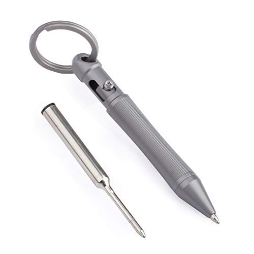 Stylo à boulon en titane TISUR EDC compact à emporter partout sur votre porte-clés de voiture