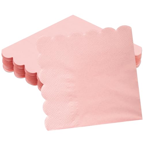 40 Stück Servietten Rosa 2-Lagige Servietten Hochzeit 25 x 25 cm CocktailserviettenEinweg Papierservietten für Geburtstage Hochzeiten Babypartys (Rosa)