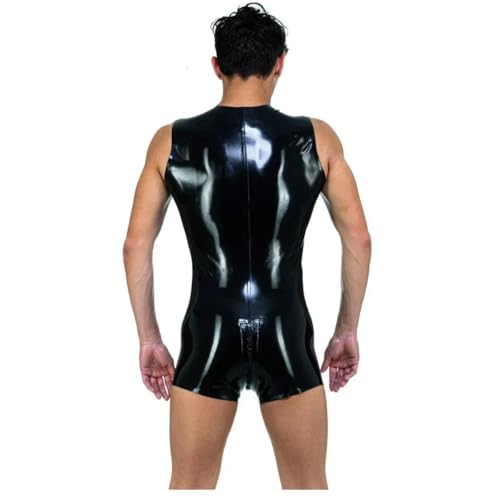 XINLIANYI Unisex-Bodys, schmale Passform, ärmellos, mit Reißverschluss vorne, anpassbar, weiß, M