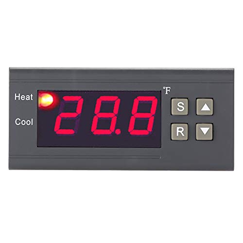 Adjustable Temperature Controller Digital Display Temp Regulator -58~194℉ High Accuracy Digital Display Thermostat With Staninless Steel Probe #TOP6