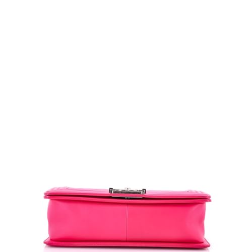 Pre-Loved Boy Flap Bag Quilted Lambskin Old Medium, Pink4