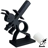 Funny Animal Toilet Paper Holder - Decorative Tissue Dispenser for Bathroom, Kitchen, Bedroom, and Living Room - Black Stand for Countertop Storage (Shoulder Black)