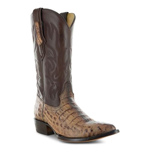Image of Soto Boots Men's Gator Tail Print Cowboy Boots, Exotic Print Men's Cowboy Boots, Western Boots For Men H7006