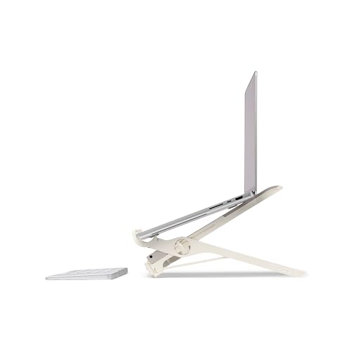 Image of Roost V3 Plus - Ultra Portable and Adjustable Laptop Stand - Quick-Release Height Adjustment, 5 to 14 inch Screen Lift, Patented Rigid Folding Structure and Self-Adjustings Laptop Grips | Dune Color