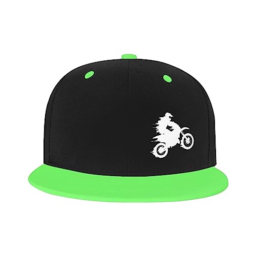 Motocross Dirt Bike Sandwich Hat Outdoor Leisure Adjustable Baseball Hip Hop Cap Unisex White2