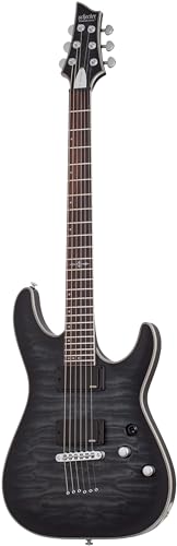 Schecter C-1 Platinum See Thru Black Satin guitare électrique - Les Beatles, Paul McCartney, John Lennon, RIngo Starr, George Harrison Schecter C-1 Platinum See Thru Black Satin guitare électrique