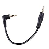 beler 0.4ft 10cm Short Right Angle 3.5mm Male to Male 3.5mm Aux Audio Cable