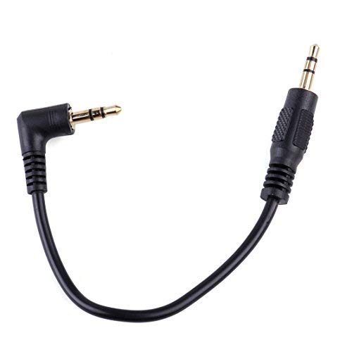 beler 0.4ft 10cm Short Right Angle 3.5mm Male to Male 3.5mm Aux Audio Cable