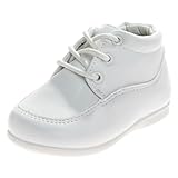 Josmo Unisex Infant Toddler First Walker Dress Shoes, White Patent L (3 Medium, Infant)
