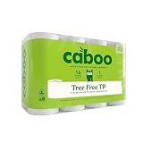 Caboo Tree-Free Bamboo Toilet Paper, Septic Safe Biodegradable Bath Tissue, Eco Friendly Soft 2 Ply Sheets, 300 Sheets Per Roll, 16 Double Rolls