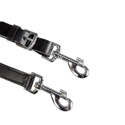 TRIXIE Hundeleine aus Leder Active V-Leine Leder L–XL, 2,00 m 22 mm in schwarz - Verlängerungsleine mit hohem Bewegungsfreiraum - für große bis sehr große Hunde - 18051