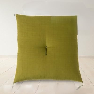 綿ふとん職人が手掛ける綿100%座布団(銘仙判)55cm×59cm(抹茶色)