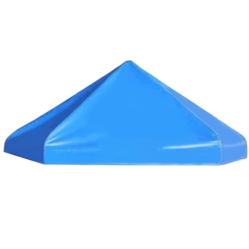 6 ft 8 ft 10 ft 12 ft 14 ft Trampoline Canopy, Outdoor Shade Canopy with top Bracket, Trampoline Canopy Accessories (Blue, 10FT)