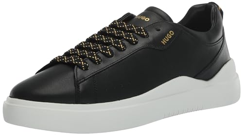 Image of Hugo Mens Cupsole Leather Lace Up Sneaker