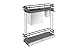Rev-A-Shelf Two-Tier Knife Block Pull Out Organizers w/Soft Close, Orion Gray