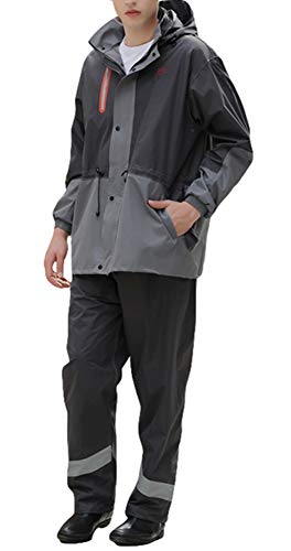 Chaqueta impermeable mujer hombre negro gris XS abrigo chubasquero ligero 1