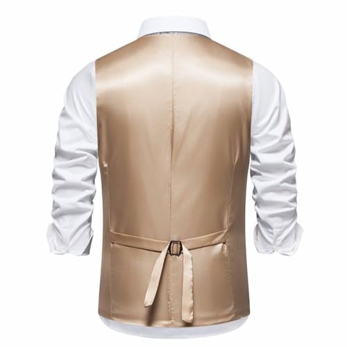 Colete masculino, casual retro fino ajuste com decote em v sem mangas vestido terno colete, colete d