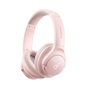 soundcore by Anker Q20i kabelloser Bluetooth Over-Ear-Kopfhörer mit Hybrid Active Noise Cancelling, 40h Spielzeit im ANC-Modus, Hi-Res Audio, tiefer Bass, Personalisierung per App(Rosa)