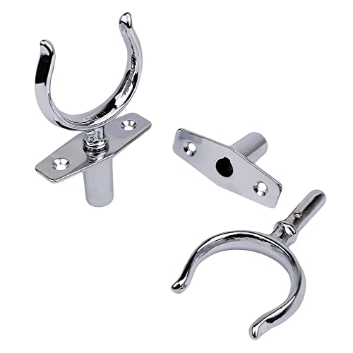 GATE14® Dames de nage pour Bateau 2 pcs avec Support en Laiton chromé Passage Aviron : 40 mm