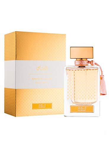Qasamat Morhaf Unisex EDP - Eau De Parfum 65 ML (2.1 oz) | Oriental Alchemy | Intoxicating Heart w/ Damask Rose & Geranium on a Oriental Bed of Precious Woods | Royal & Luxurious | by RASASI Perfumes