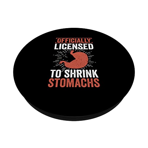 Gastric Surgeon Graduation And Bariatric Surgery PopSockets Swappable PopGrip, Black - Image 2