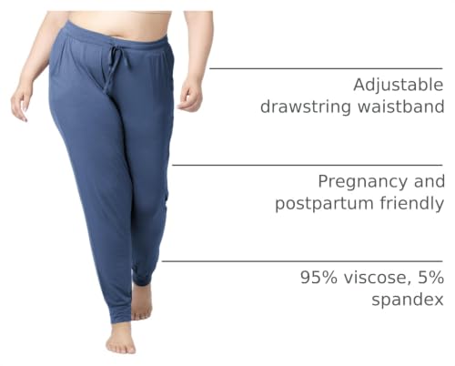 Image of Kindred Bravely Everyday Maternity Lounge Jogger Pants for Postpartum | Soft stretchy sweatpants with pockets and adjustable waistband. Breathable lightweight bottoms with relaxed fit for pregnancy