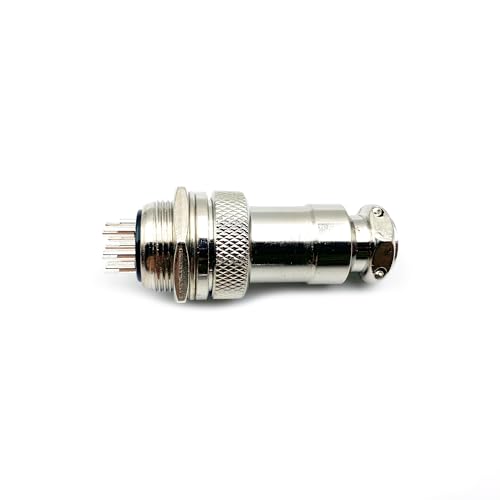 Conector aviación GX20 7 pines macho y hembra metálico miniatura 6