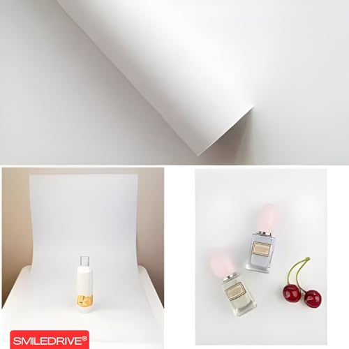 Image of SMILEDRIVE Background Sheets for Photography 60 x 120 cm, Black & White | Black & White, Studio Photo Backdrops- Washable PP- Made in India, 2 pcs