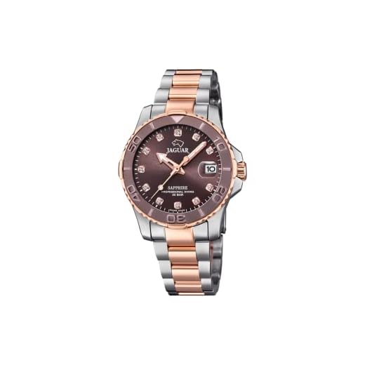 JAGUAR Reloj Modelo J871/2 de la colección Woman, Caja de 34 mm Marron con Correa Acero-Bronce para señora