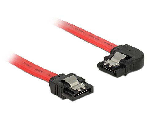 Delock 83964 Cavo Sata 0,5 M Sata 7-Pin Nero, Rosso