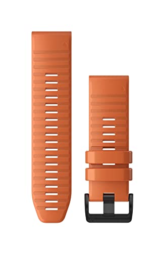 Cinturino Originale Garmin, 26mm, QuickFit, Silicone, Ember Orange