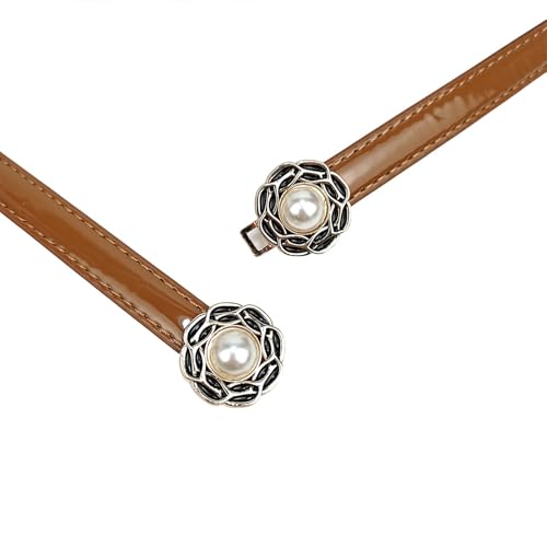 Retro Flower Buckle Girdle Belt Simple Elegant Waist Belt For Wrap Dress Exquisite Waistband For Women Pearls Buckle Belt3